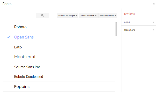 The-Fonts-window. The-Fonts-window.