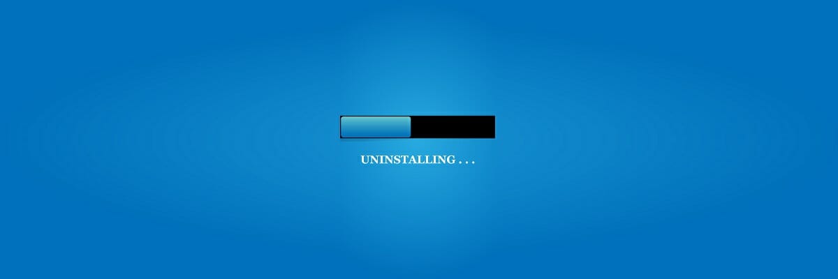 Uninstall-banner