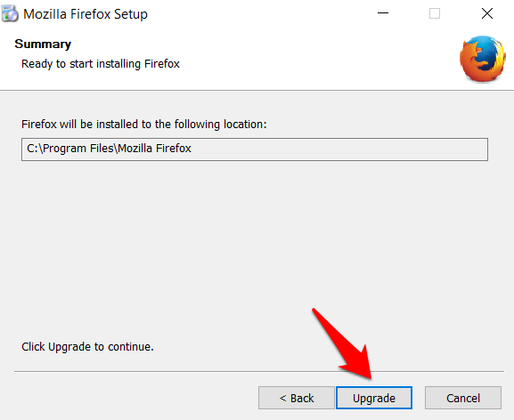 Upgrade-Firefox-existing-version