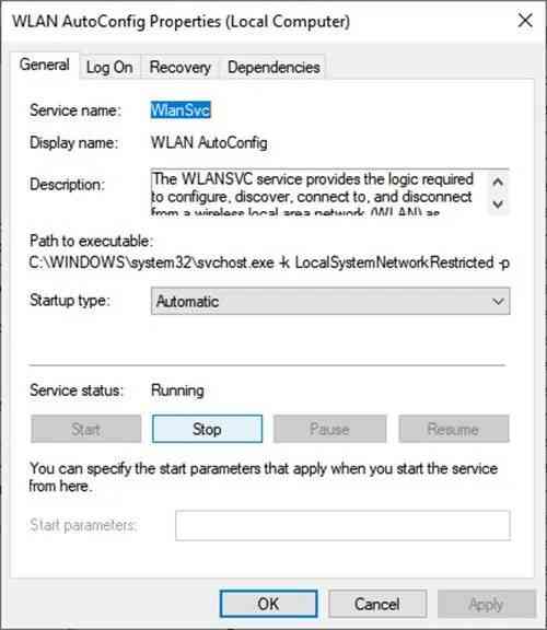 WLAN-properties WLAN-properties