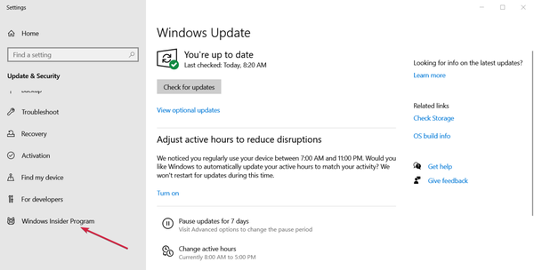 Windows-insider-enlistment