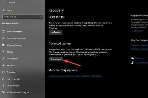 Windows-recovery-restart-now
