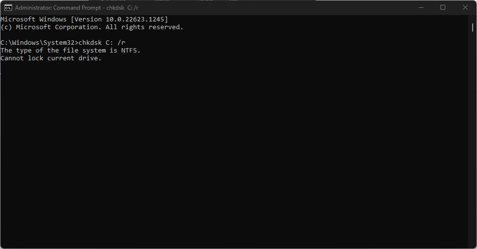 chkdsk-C-r