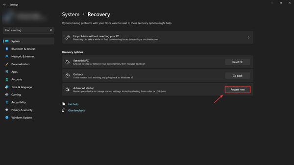 choose-restart-now-in-recovery-setting