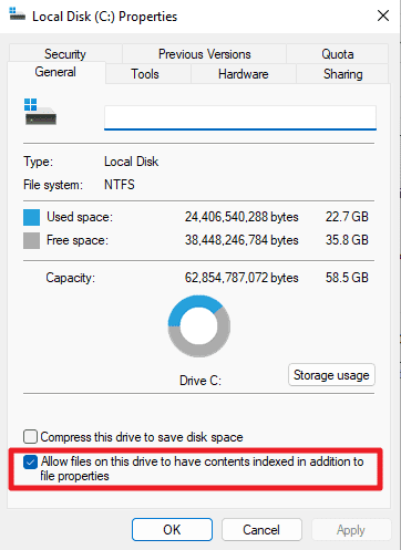 disable-content-indexing-windows-11