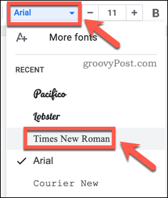 google-docs-choose-font