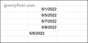 google-sheets-sorted-dates-text