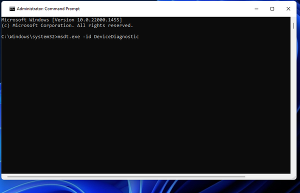 hardware-and-devices-troubleshoot-command