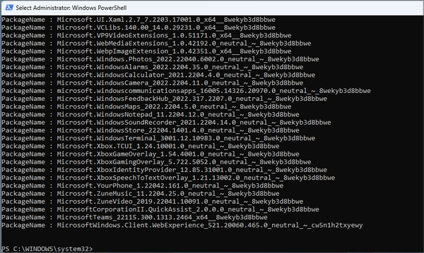 list-of-packages