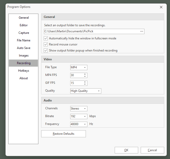 picpick-screen-recorder-options
