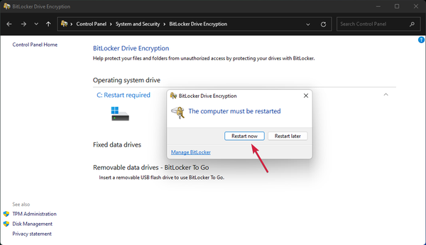 restart-bitlocker restart-bitlocker