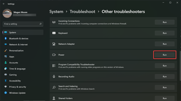 run-power-troubleshooter
