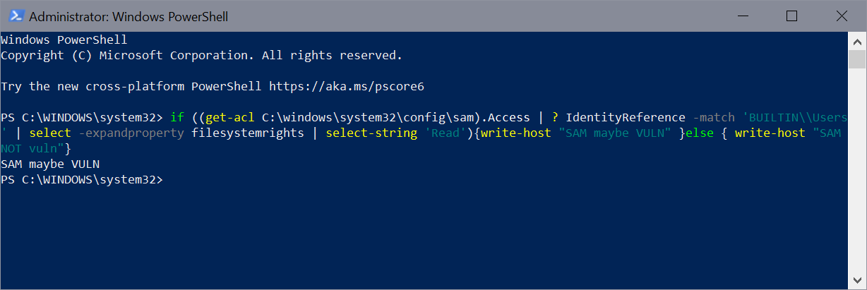 sam-vulnerable-check sam-vulnerable-check
