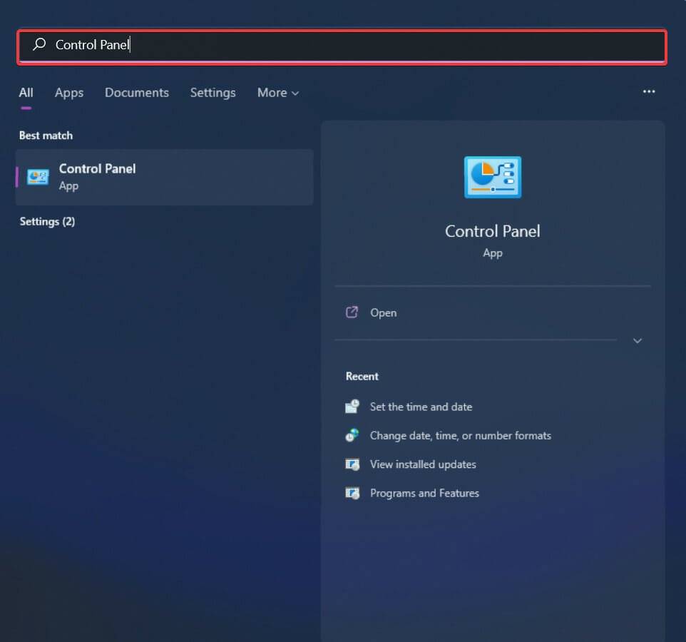 search-for-control-panel