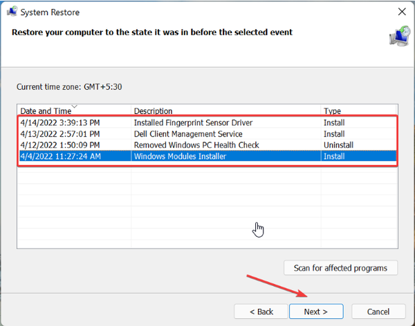 select-restore-point-windows-11-features