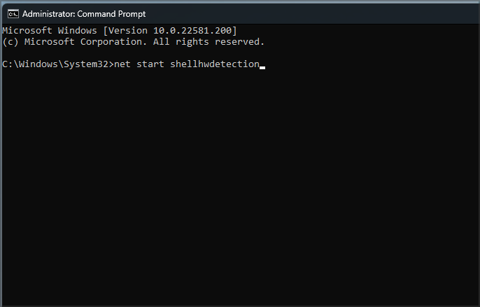 start-shellhwdetection
