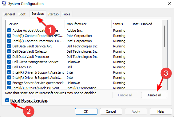 system-configuration-services-check-Hide-all-Microsoft-services-disable-all