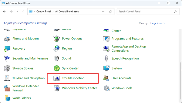 troubleshooting