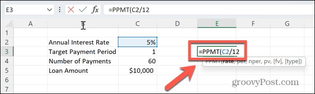 use-PPMT-excel-loan-divide-12 use-PPMT-excel-loan-divide-12