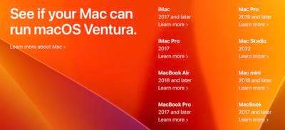 ventura-macs-supported
