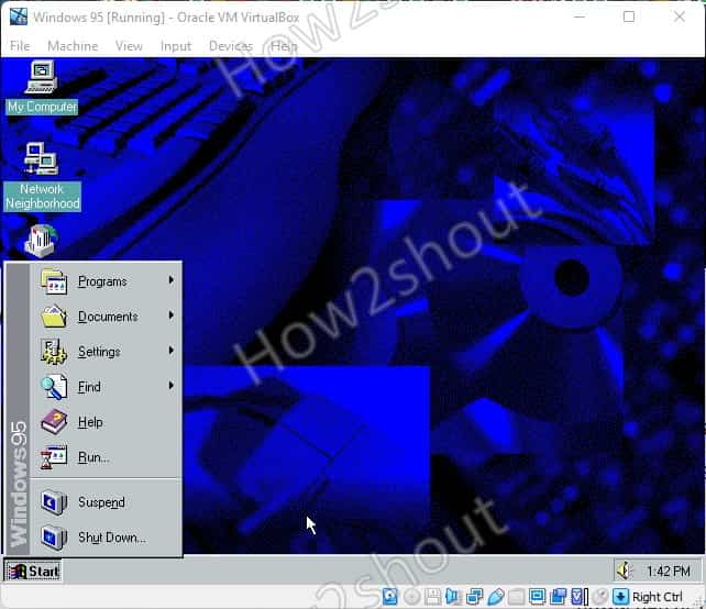 windows-95-VM-running