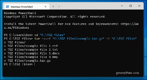 windows-terminal-tgz-extraction