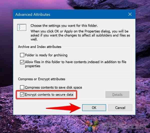 02.3-Windows-10-File-Explorer-My-Documents-Open-Properties-Adavanced-Encrypt-Contents-Ok