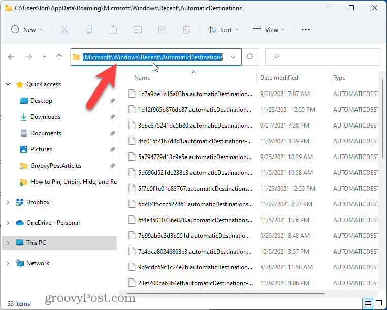 12-go-to-automatic-destination-folder