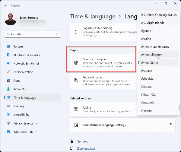 2-Show-country-or-region-Windows-11