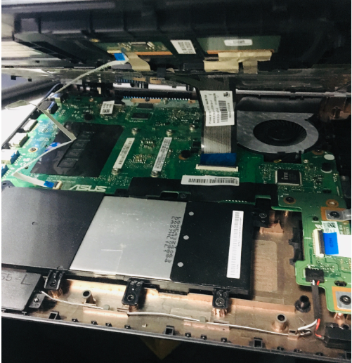 华硕X555-L更换硬盘，拆机
