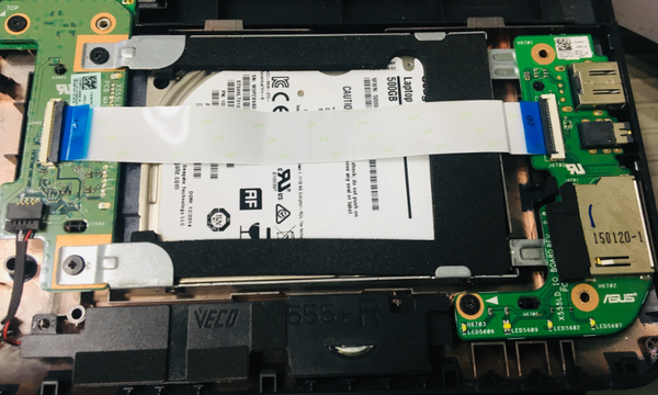 华硕X555-L更换硬盘，拆机