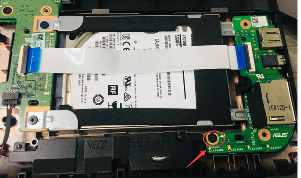 华硕X555-L更换硬盘，拆机