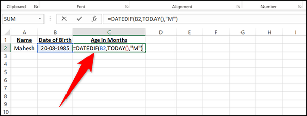 7-enter-month-formula
