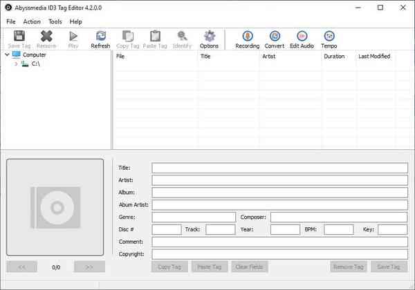 Abyssmedia-ID3-Tag-Editor-interface Abyssmedia-ID3-Tag-Editor-interface