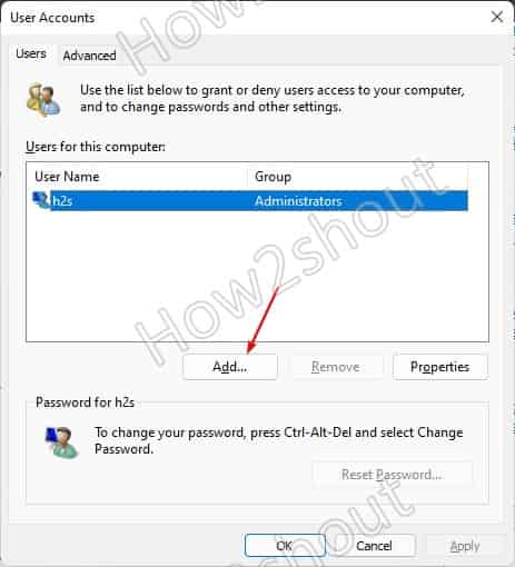 Add-user-using-Netplwiz