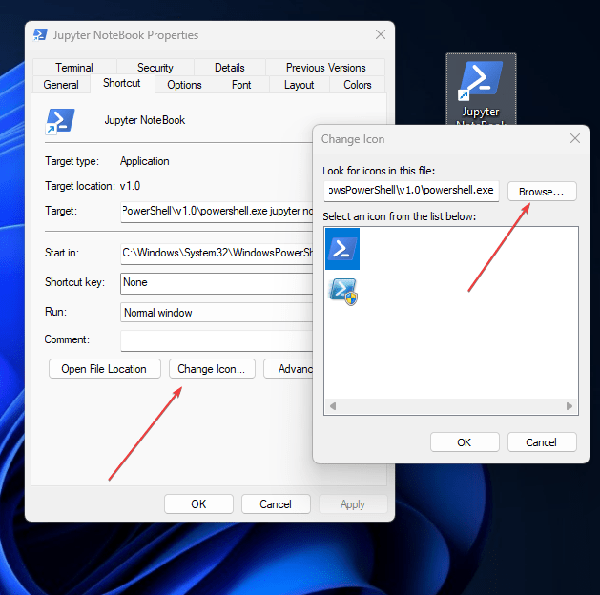Change-shortcut-icon