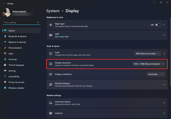 Change-the-screen-resolution