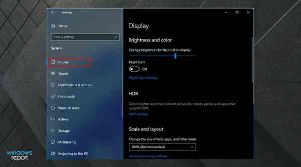 Choose-Display-under-System