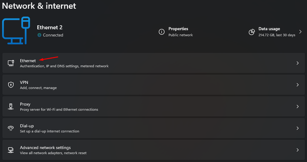Choose-Ethernet-to-continue