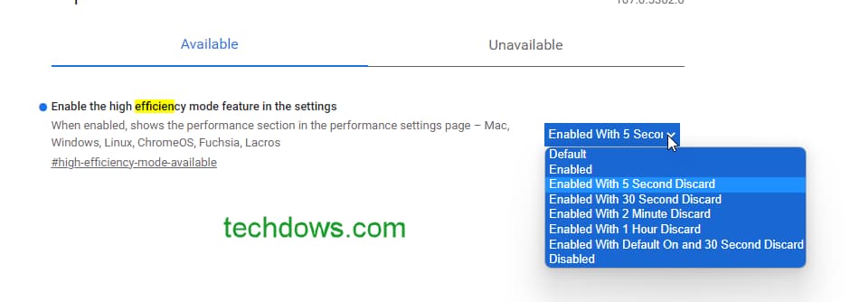 Chrome-enable-high-efficiency-mode