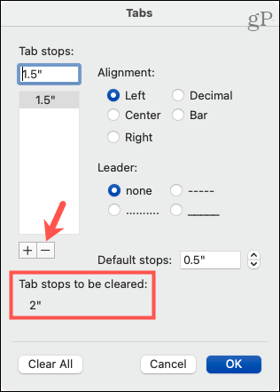ClearStop-WordMacTabs