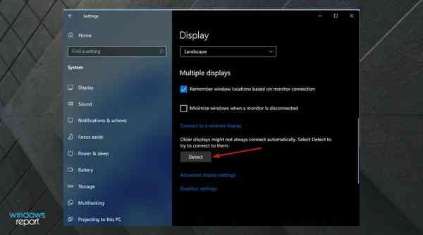 Click-detect-under-the-Detect-Other-Displays-section