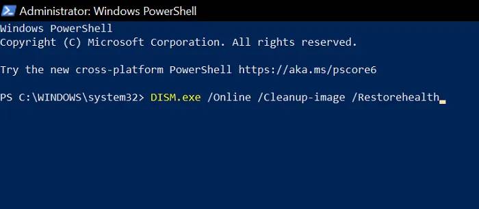DISM-Scan-PowerShell