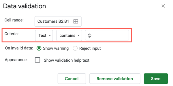 DataValidationCriteria-GoogleSheetsValidEmail