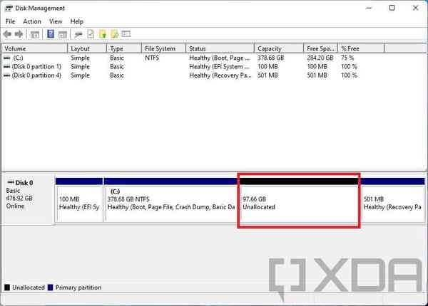 Disk-management-with-unallocated-space