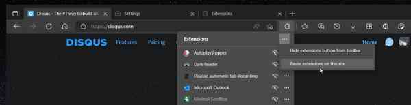 Edge-pause-extensions