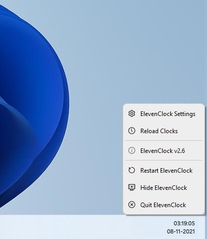 ElevenClock-menu