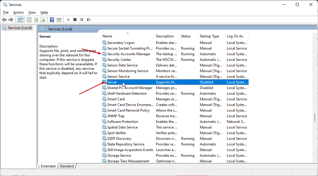 Enable-Security-Account-Manager-service