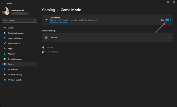Enabling-Game-Mode