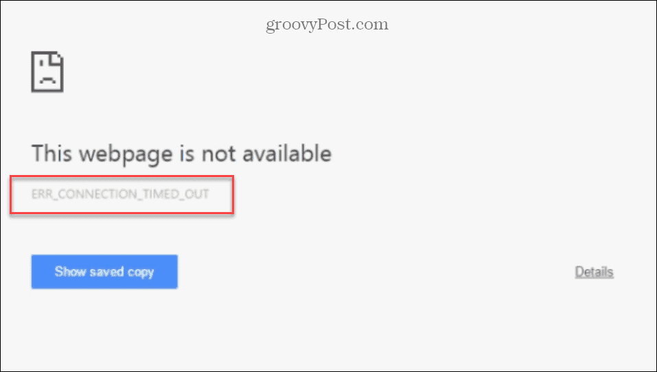 Err_Connection_Timed_Out
